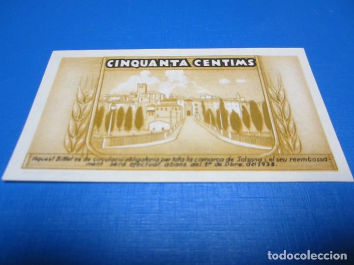 Billetes locales: 50 CENTIMOS DE SOLSONA SC - Foto 2