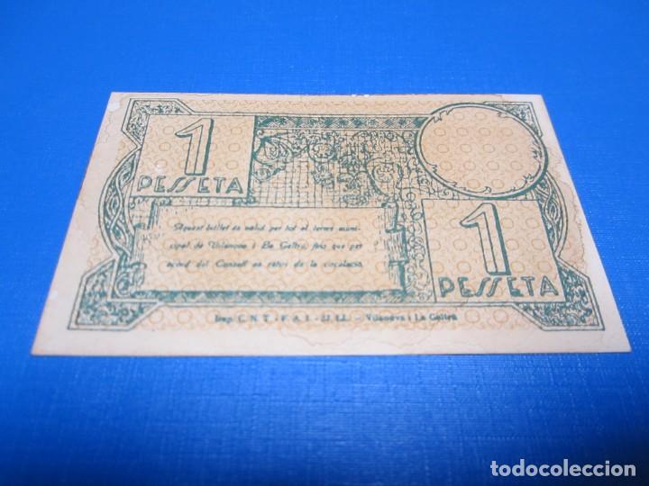 Billetes locales: 1 PESETA DE VILANOVA Y LA GELTR&Uacute; SC - Foto 2