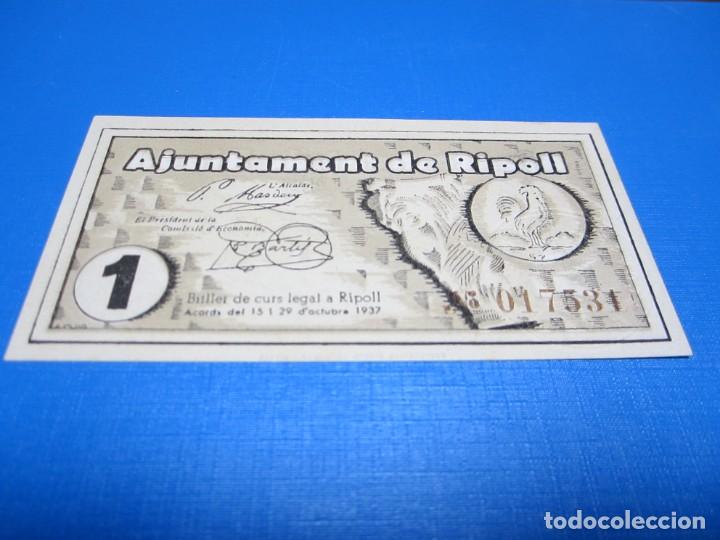 Billetes locales: 1 PESETA DE RIPOLL SC - Foto 1