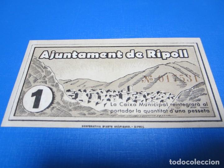 Billetes locales: 1 PESETA DE RIPOLL SC - Foto 2