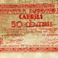 Billetes locales: CONSELL MUNICIPAL CABRILS