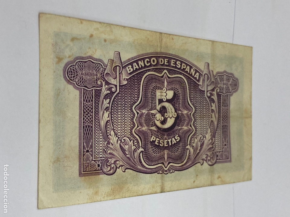 Billetes locales: Billete de cinco pesetas 1935 - Foto 2