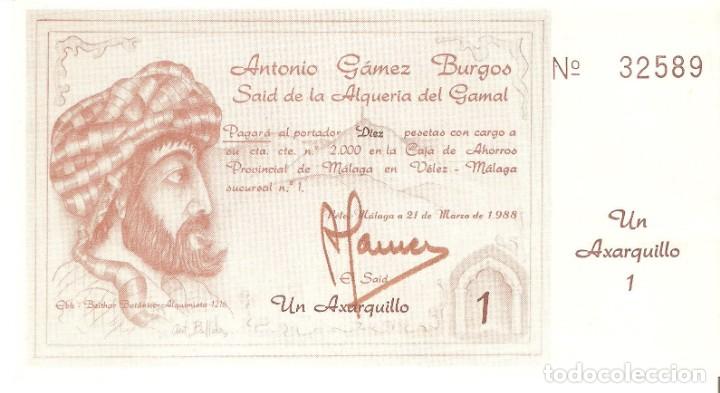 Billetes locales: BILLETES 1 AXARQUILLO SIN CIRCULAR - Foto 2