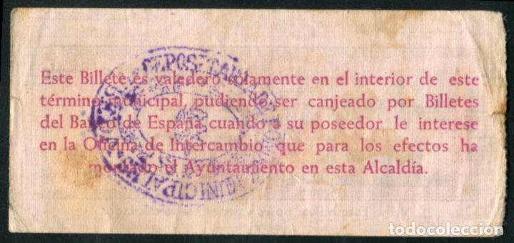 Billetes locales: UBEDA (JAEN) - 10 CENTIMOS 1937 - Foto 2