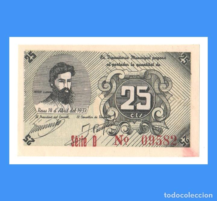 Billetes locales: Reus (Tarragona) 25 Cts PLANCHA - Foto 1