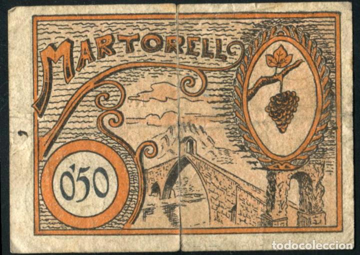 Billetes locales: MARTORELL (BARCELONA) - 50 CENTIMOS 1937 - Foto 2