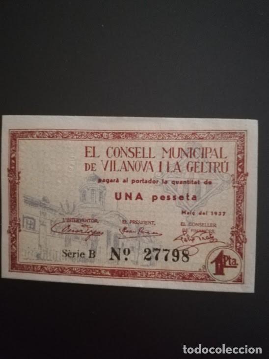 Billetes locales: Billete vilanova y la geltru - Foto 3