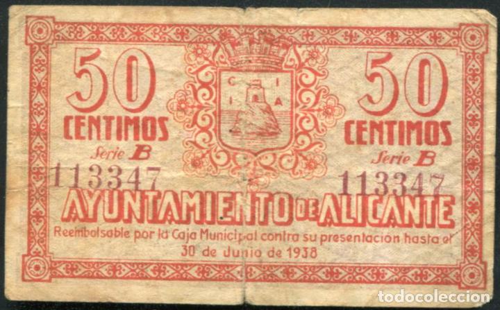 Billetes locales: ALICANTE - 50 CENTIMOS 1937 - Foto 1
