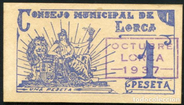 Billetes locales: LORCA (MURCIA) - 1 PESETA 1937 - Foto 1