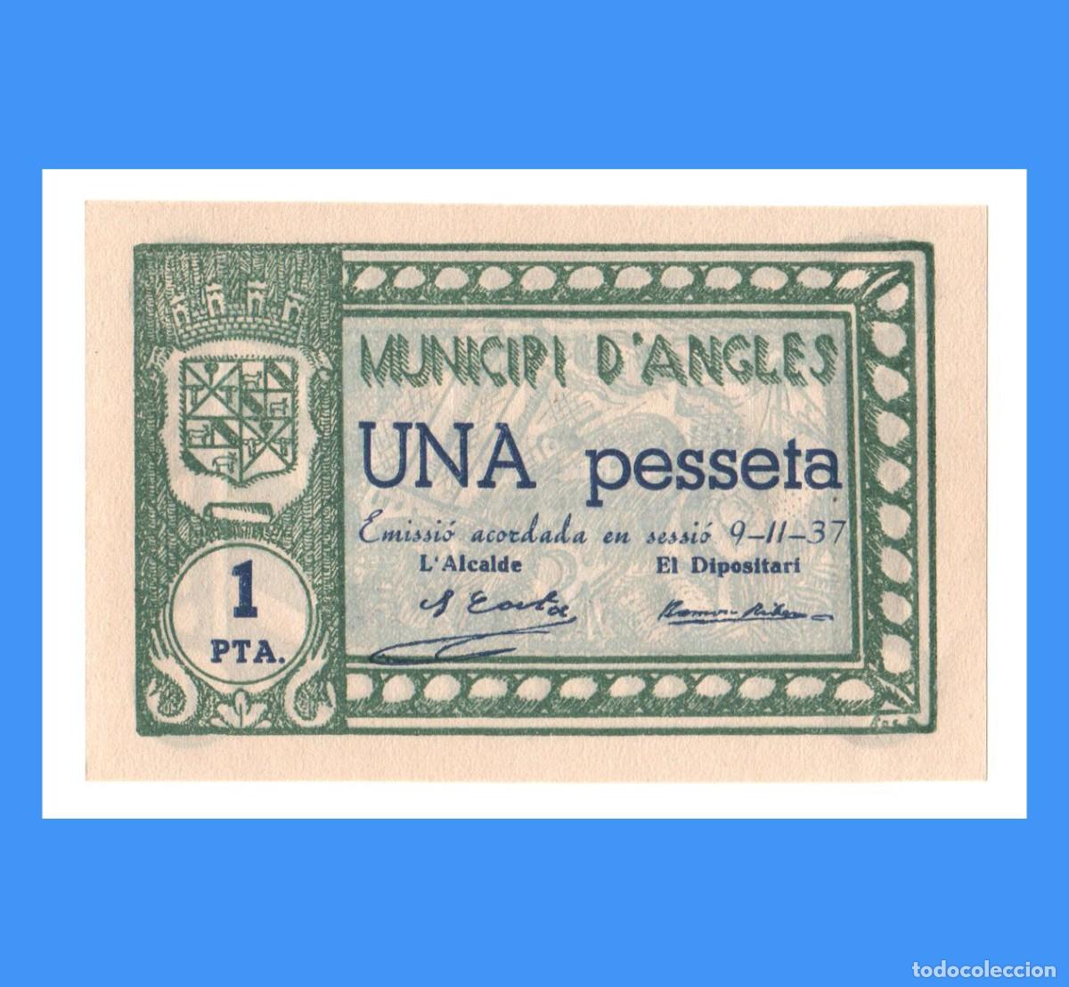 Billetes locales: Angles 1 Pta PLANCHA - Foto 1