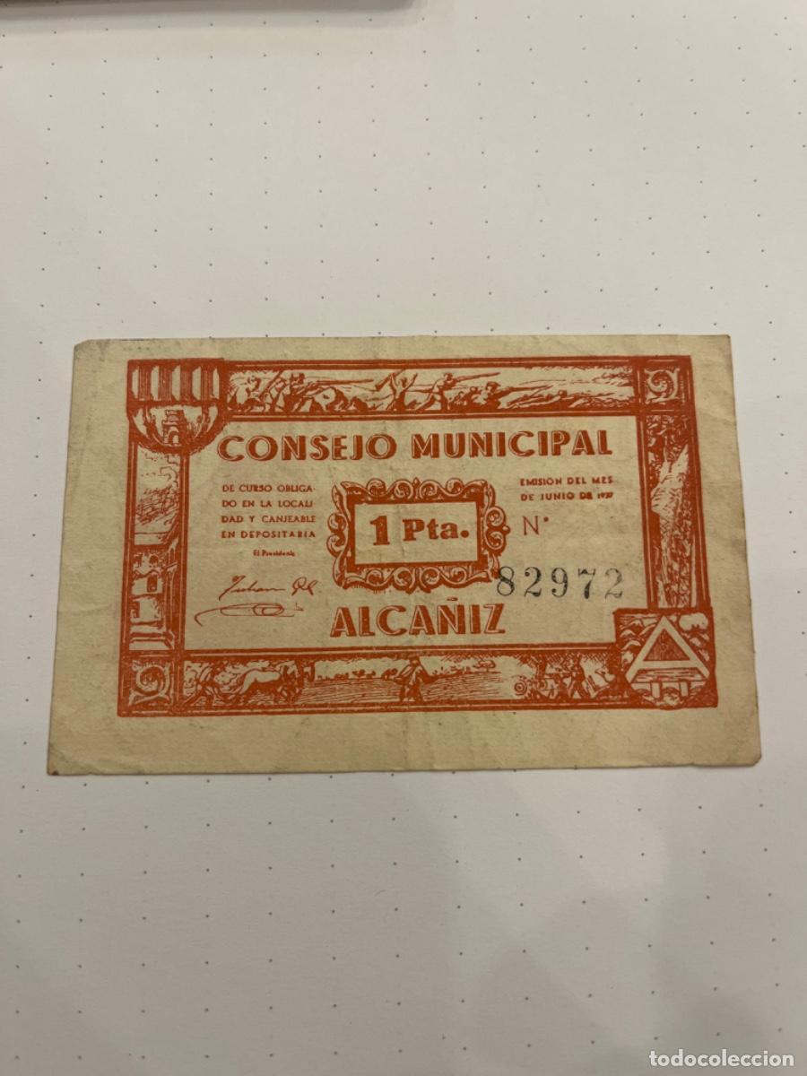 Billetes locales: Billete local consejo Alca&ntilde;iz - Foto 1