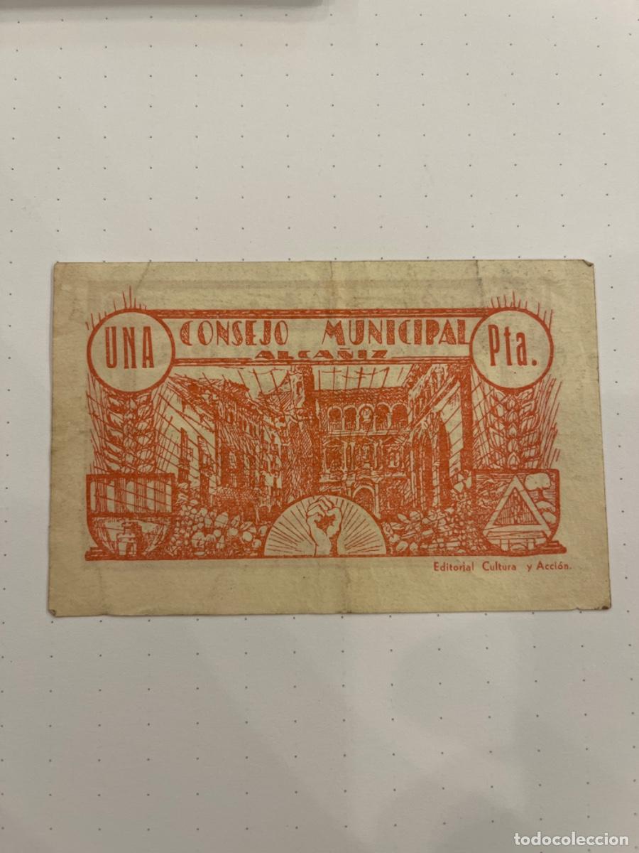 Billetes locales: Billete local consejo Alca&ntilde;iz - Foto 2