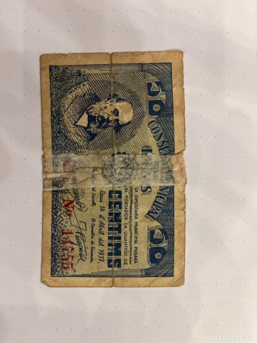 Billetes locales: Billete local consell de Reus - Foto 1
