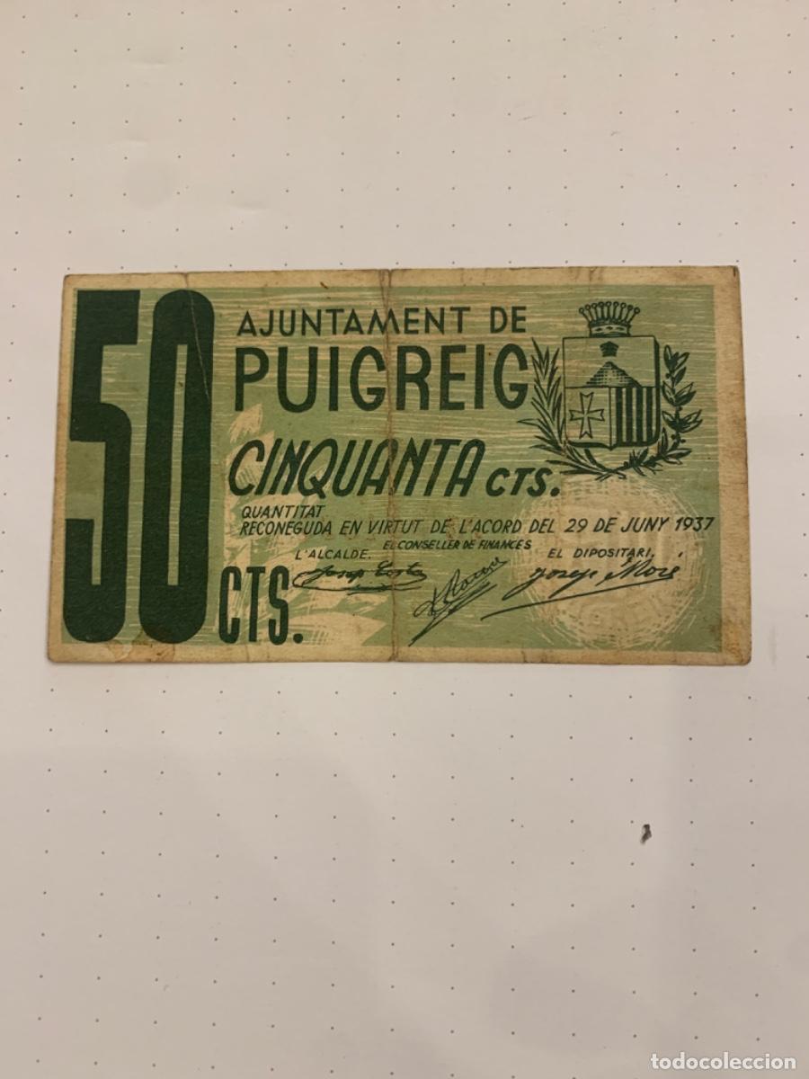 Billetes locales: Billetes locals de PUIGREIG - Foto 1