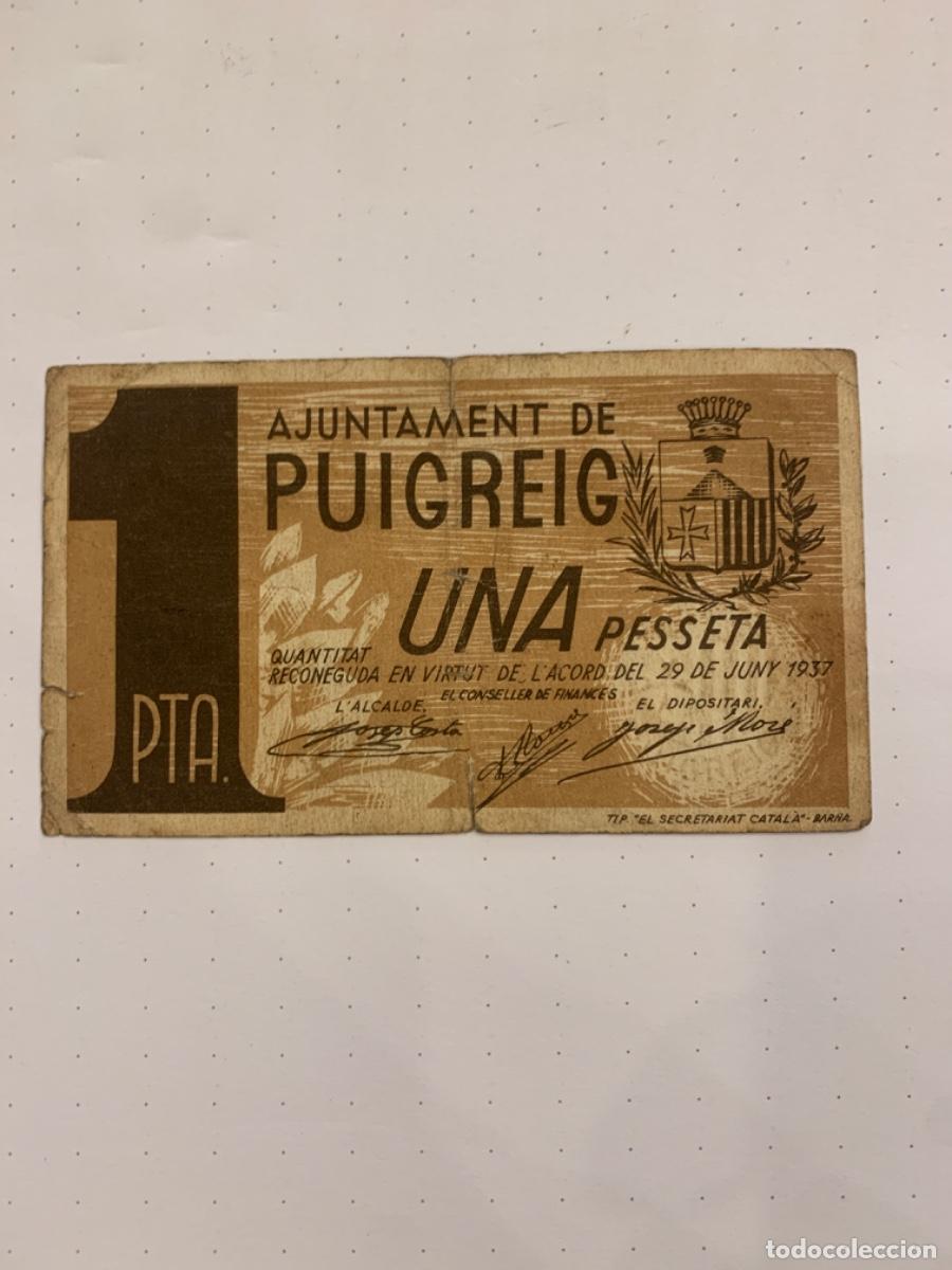 Billetes locales: Billetes locals de PUIGREIG - Foto 1