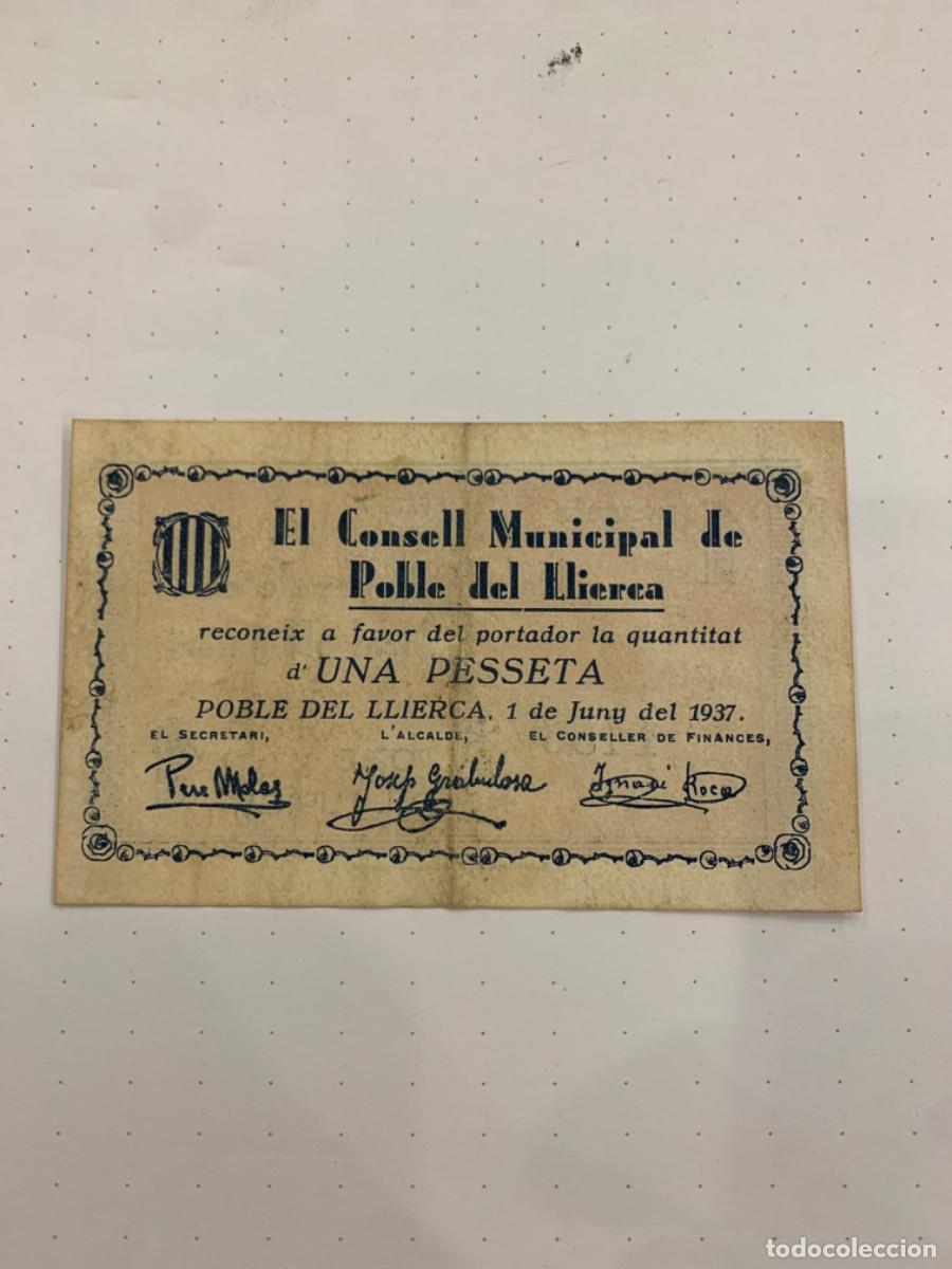 Billetes locales: Billetes locals de Poble de Llierca - Foto 1