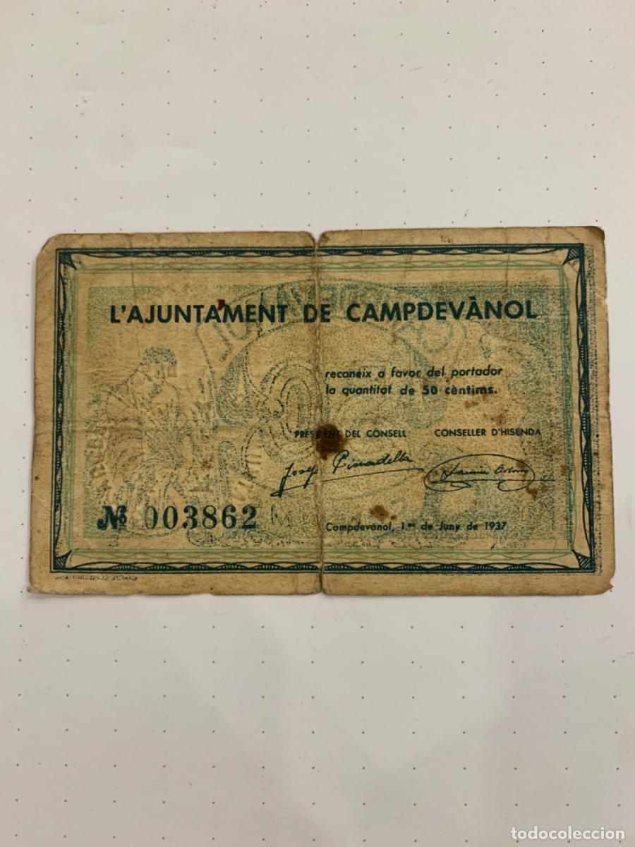 Billetes locales: Billetes locals de CAMPDEV&Agrave;NOL - Foto 2