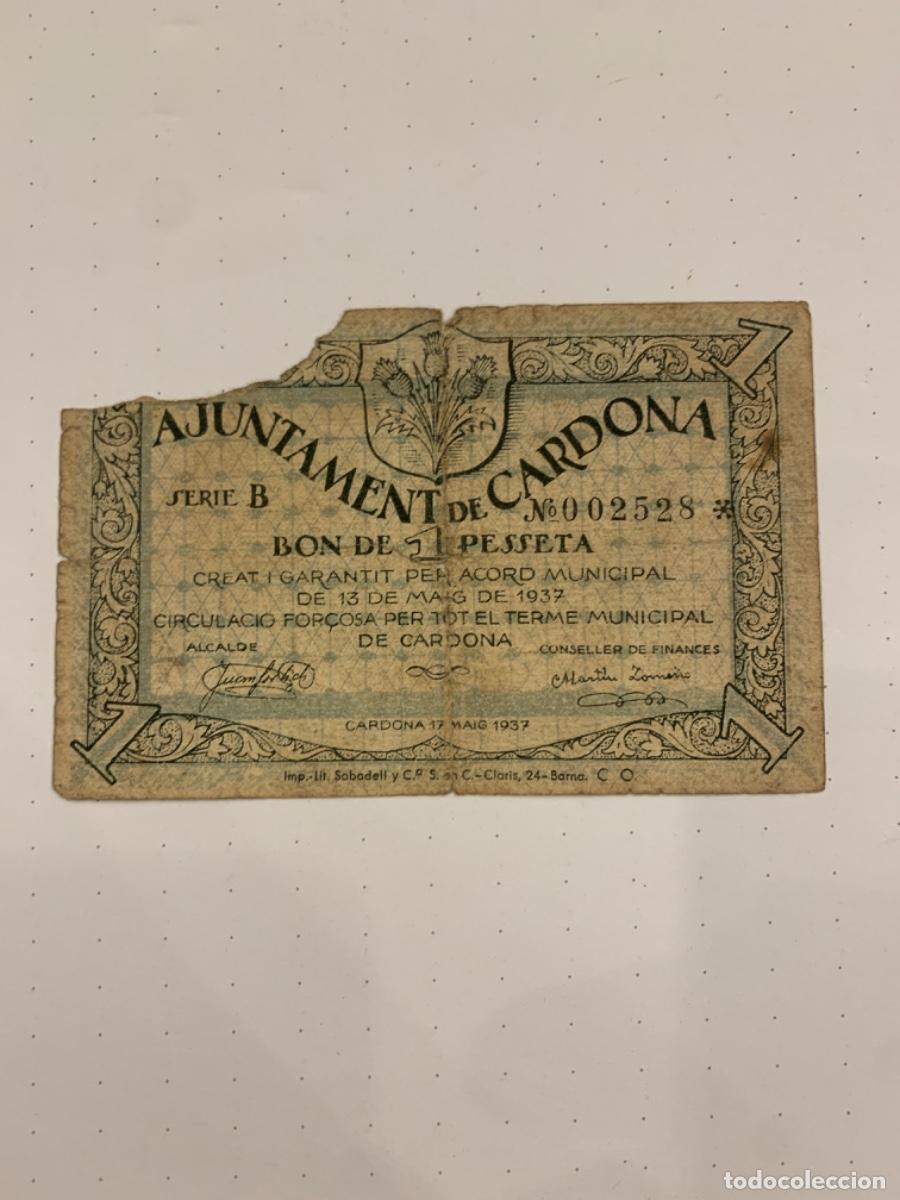 Billetes locales: Billete local de Cardona - Foto 1