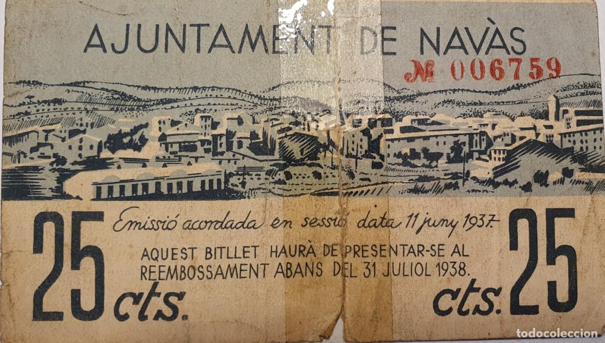 Billetes locales: Billete local NAV&Agrave;S 25 Cts. - Foto 1