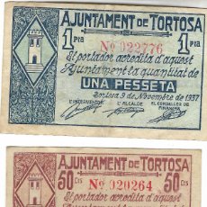 Billetes locales: AJUNTAMENT DE TORTOSA **UNA PESSETA Y CINCUANTA Y VINT-I-CINC CENTIMS **. Lote 401288154