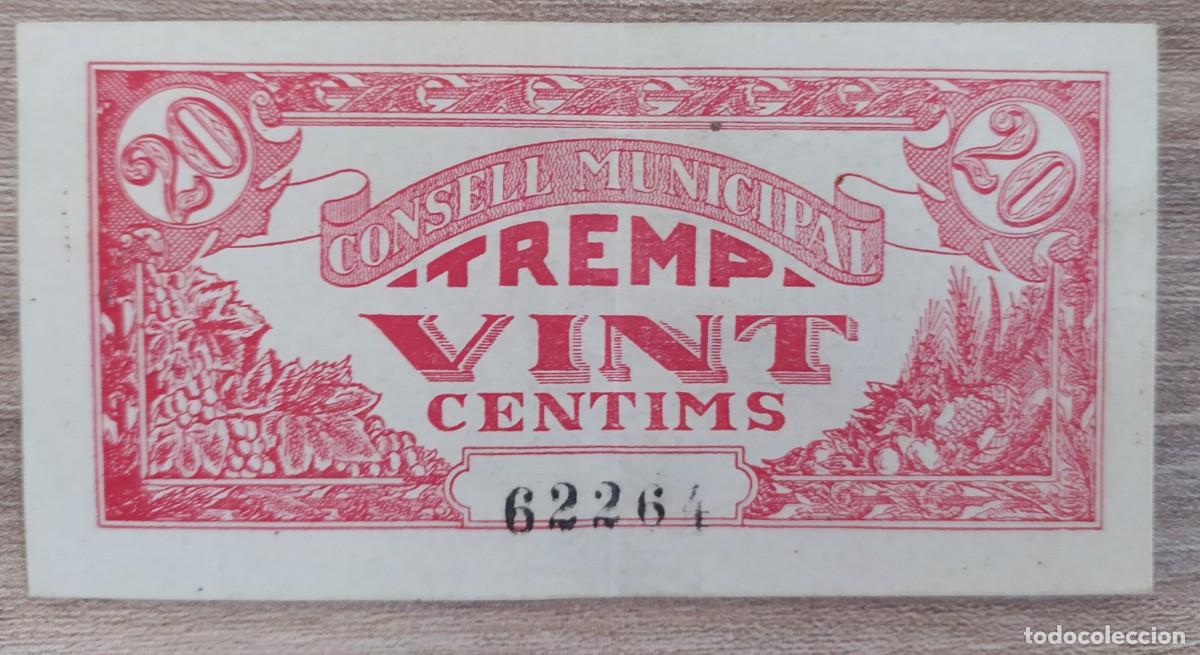 Billetes locales: Tremp 20 c&eacute;ntimos 1937 (EBC-) - Foto 1
