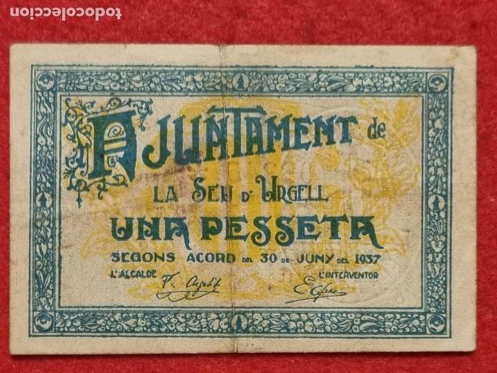 Banconote locali: BILLETE LOCAL GUERRA 1 PESETA AJUNTAMENT SEU DE URGELL ORIGINAL PD