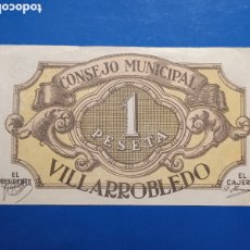 Billetes locales: VILLARROBLEDO ( ALBACETE ) 1 PESETA SC-