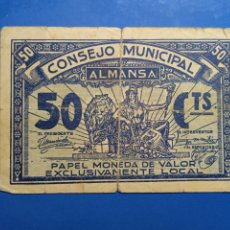 Billetes locales: ALMANSA ( ALBACETE ) 50 CÉNTIMOS