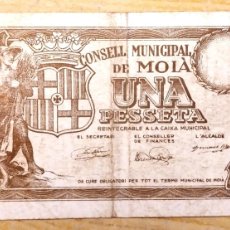 Billetes locales: BILLETE 1 PESETA CONSELL MUNICIPAL DE MOIA