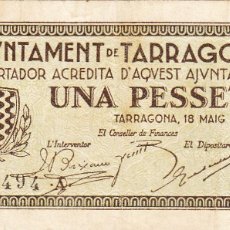 Billetes locales: CRBL0069 BILLETE ESPAÑA TARRAGONA 1 PESETA 1932 MBC