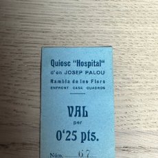 Banconote locali: QUIOSC HOSPITAL BARCELONA 0’25