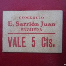 Banconote locali: BILLETE LOCAL DE 5 CENTIMOS ENGUERA RR 1937 GUERRA CIVIL