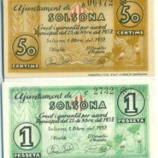 Billetes locales: ESPAÑA - LOTE BILLETES LOCALES SABADELL 50 CENTIMOS + 1 PESETA 1937. SIN CIRCULAR.