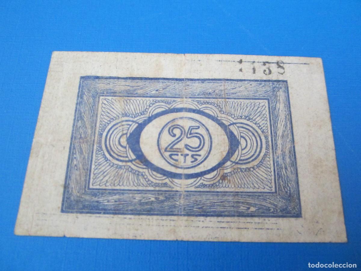 Billetes locales: 25 C&Eacute;NTIMOS DE NONASPE (ZARAGOZA) RARO - Foto 2