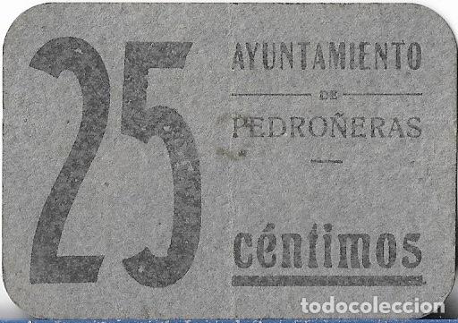 Billetes locales: BILLETE 25 CENTIMOS PEDRO&Ntilde;ERAS (CUENCA) 00585 - Foto 1