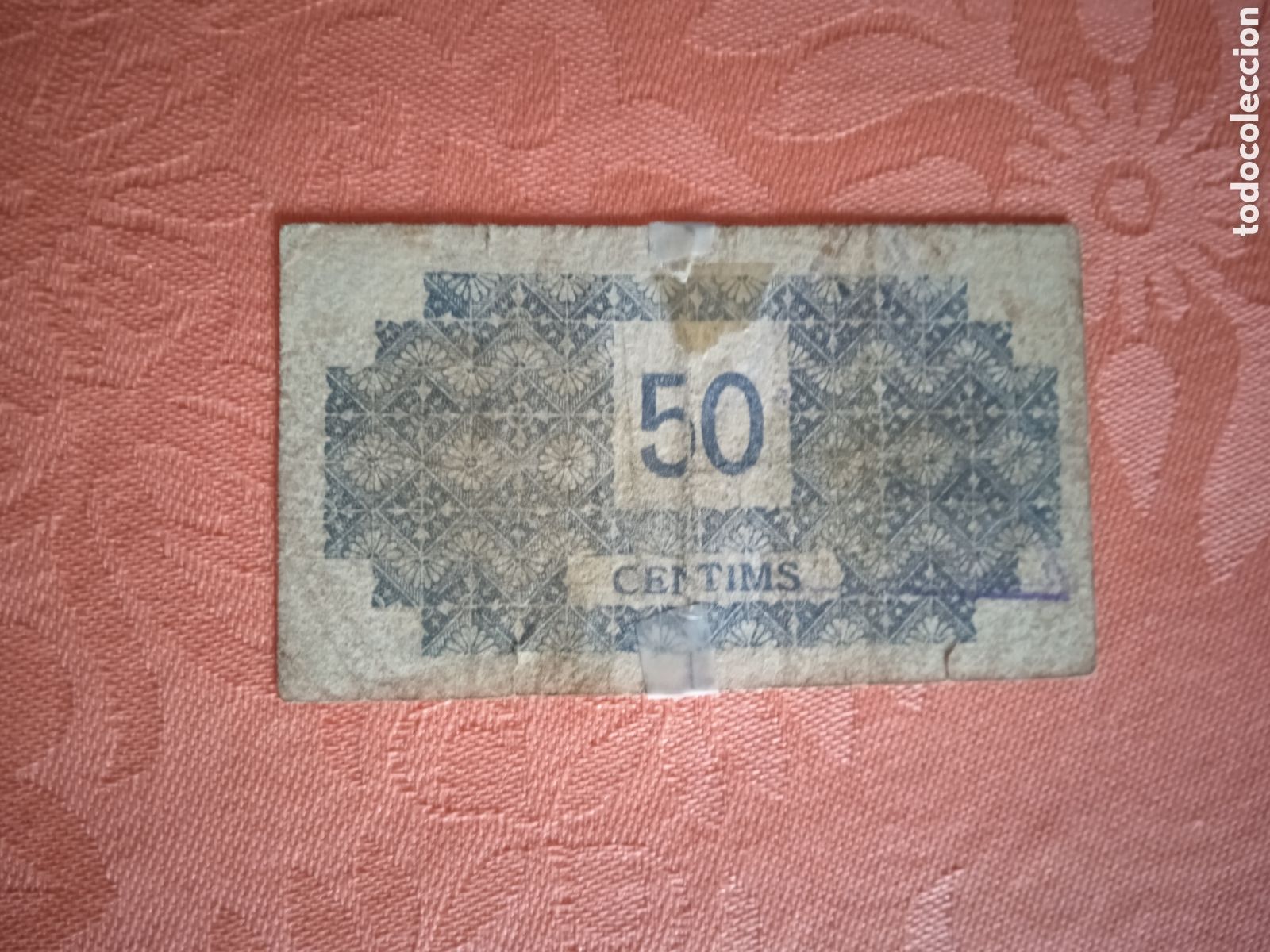 Billetes locales: Billete de 50 c&egrave;ntimos Isona 1937 Lerida - Foto 2