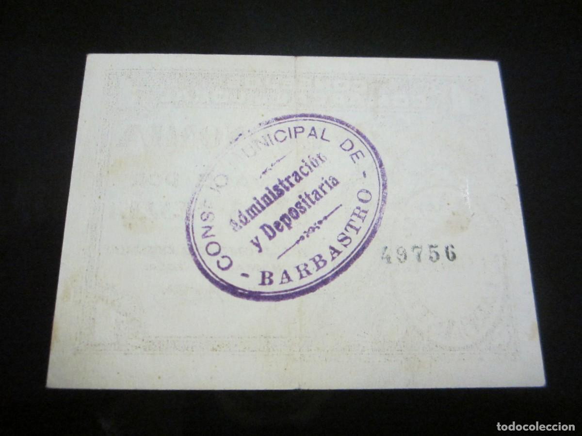 Billetes locales: 1 PESETA DE BARBASTRO (HUESCA) - Foto 2