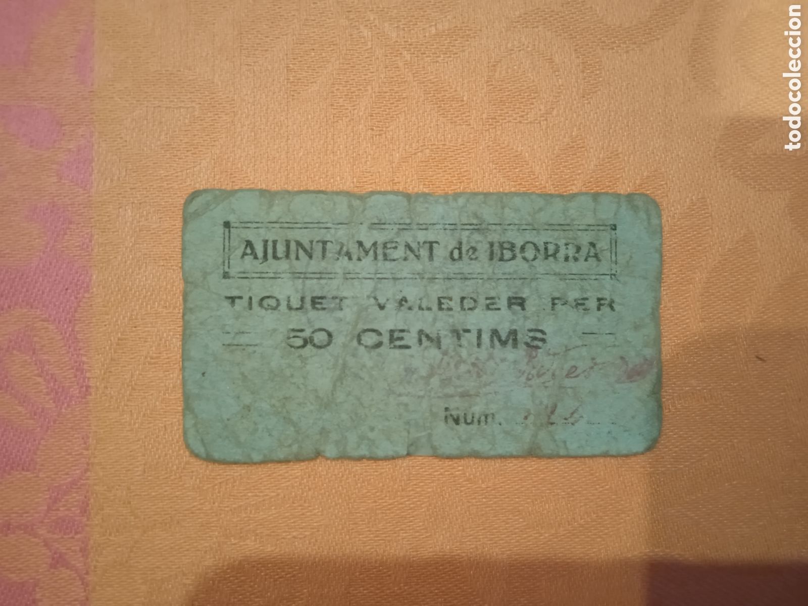 Billetes locales: Billete de 50 c&egrave;ntimos 1937 Iborra Lerida - Foto 1