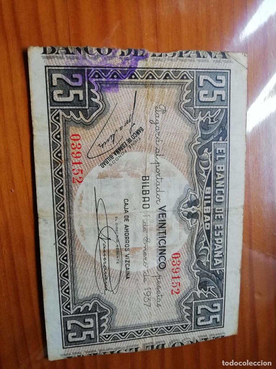 Billetes locales: Espa&ntilde;a-Bilbao 25 Ptas - Foto 1