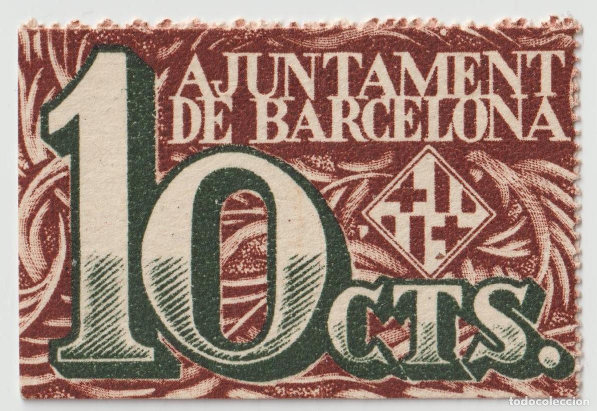 Billetes locales: Barcelona billete de 10 c&eacute;ntimos - Foto 1