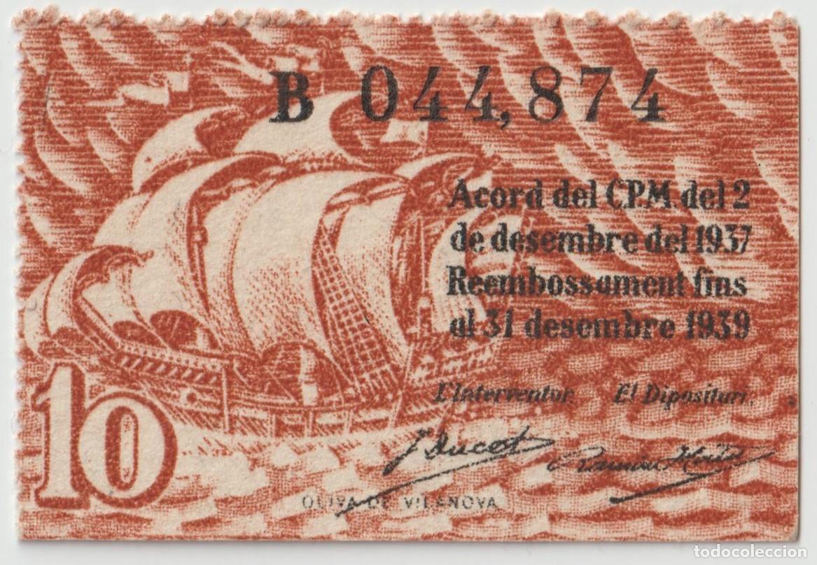 Billetes locales: Barcelona billete de 10 c&eacute;ntimos - Foto 2