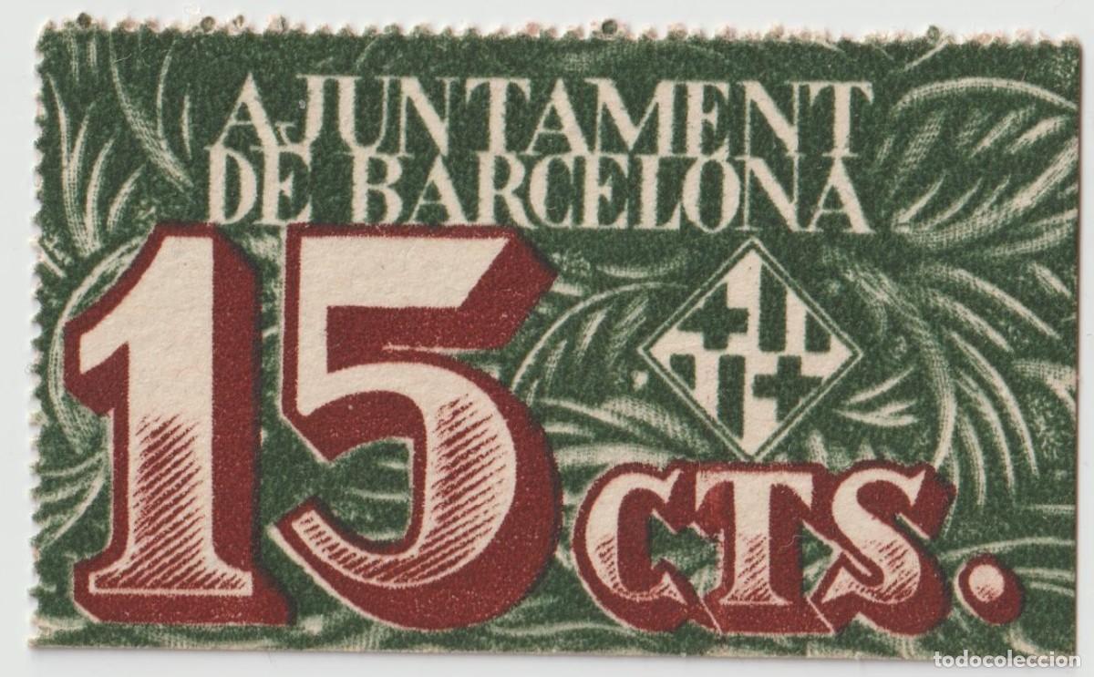 Billetes locales: Barcelona billete de 15 c&eacute;ntimos - Foto 1