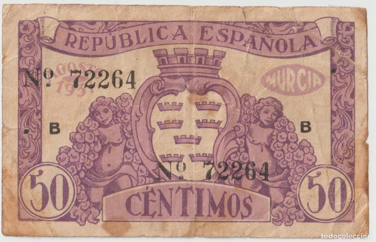 Billetes locales: Murcia billete de 50 c&eacute;ntimos - Foto 2