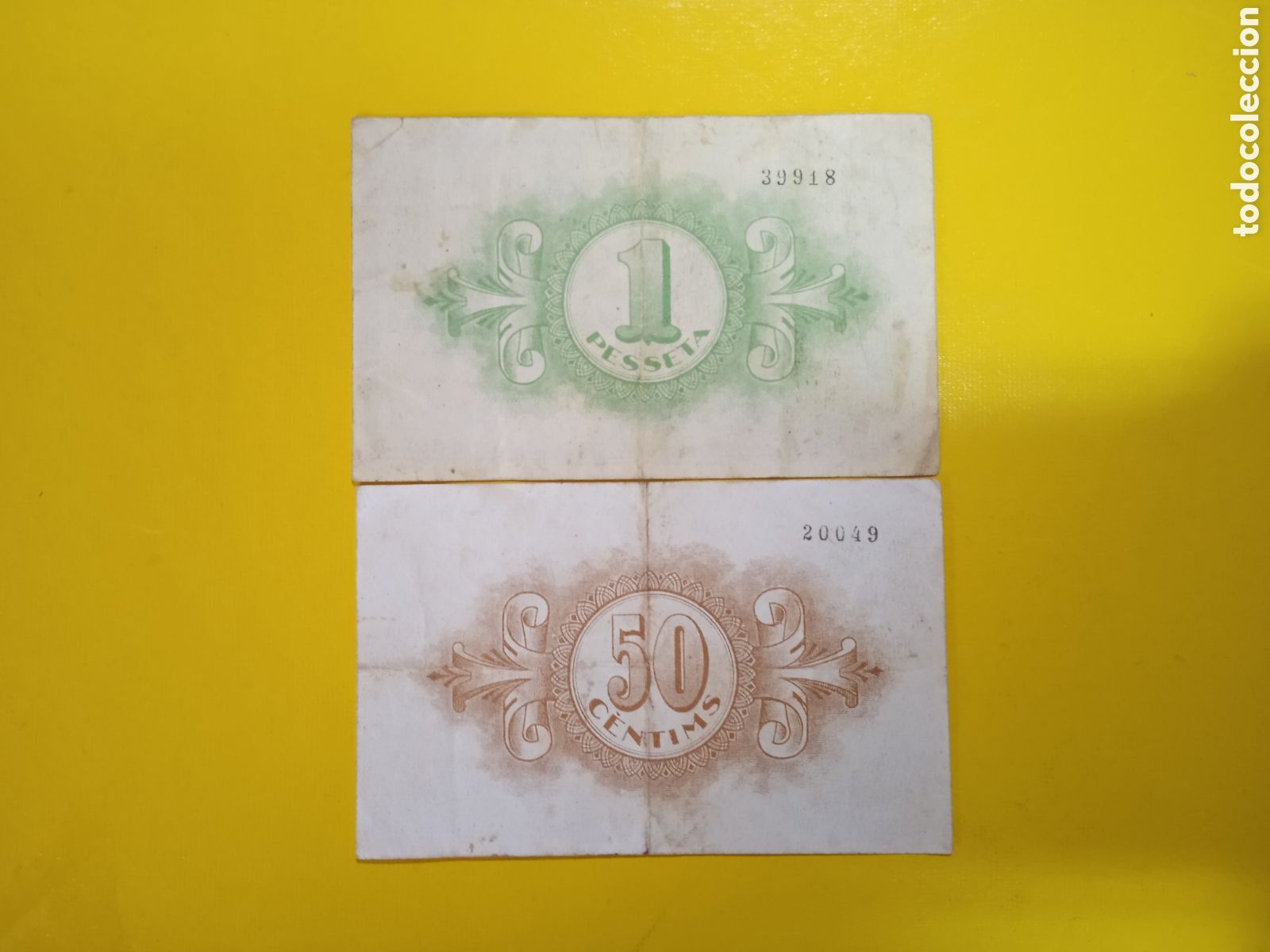 Billetes locales: Conjunto de 2 billetes de Matar&oacute; 1937 - Foto 2