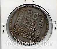 Billetes locales: 20 FRANCOS DE PLATA DE 1938 - Foto 2