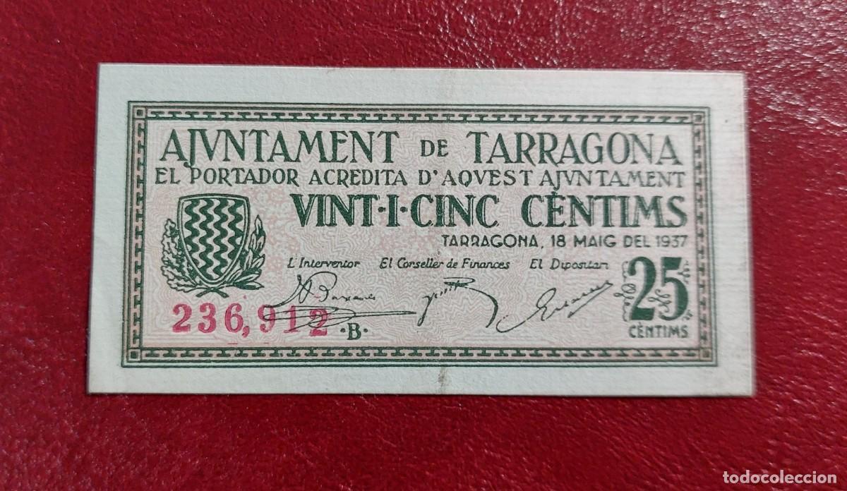 Billetes locales: Billete local de 25 c&eacute;ntimos de TARRAGONA - Foto 1