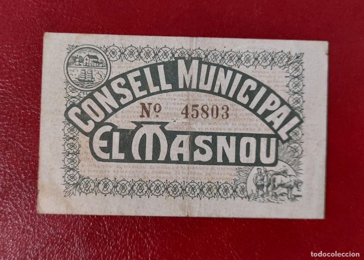 Billetes locales: Billete local de 25 c&eacute;ntimos de EL MASNOU. - Foto 2