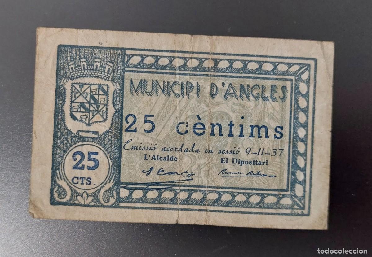 Billetes locales: Billete local de 25 c&eacute;ntimos de ANGL&Eacute;S - Foto 1