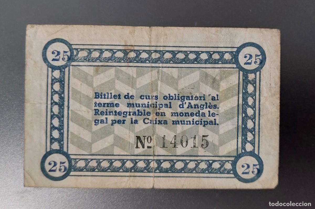 Billetes locales: Billete local de 25 c&eacute;ntimos de ANGL&Eacute;S - Foto 2