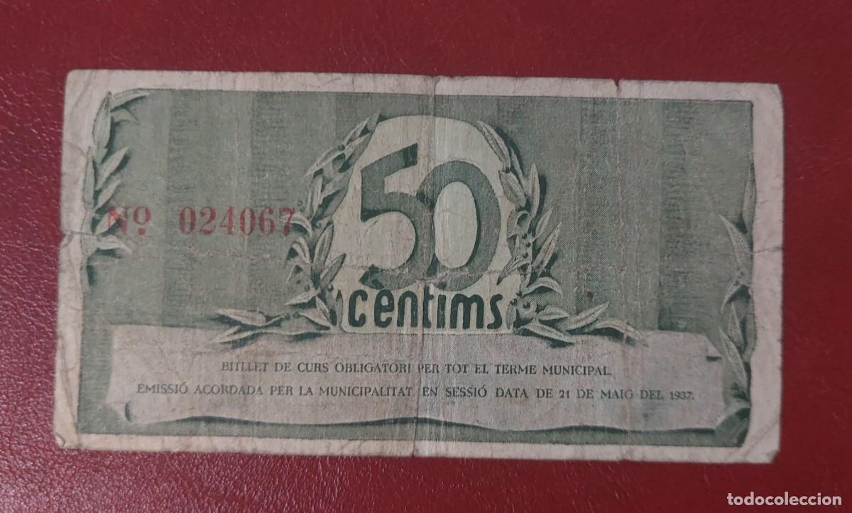 Billetes locales: Billete local de 50 c&eacute;ntimos de TERRASSA - Foto 2